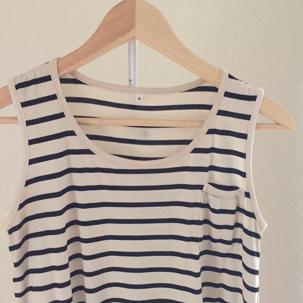 Beige and Black striped dress